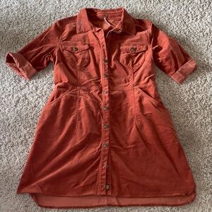 Free People Rust Button-Down Dress